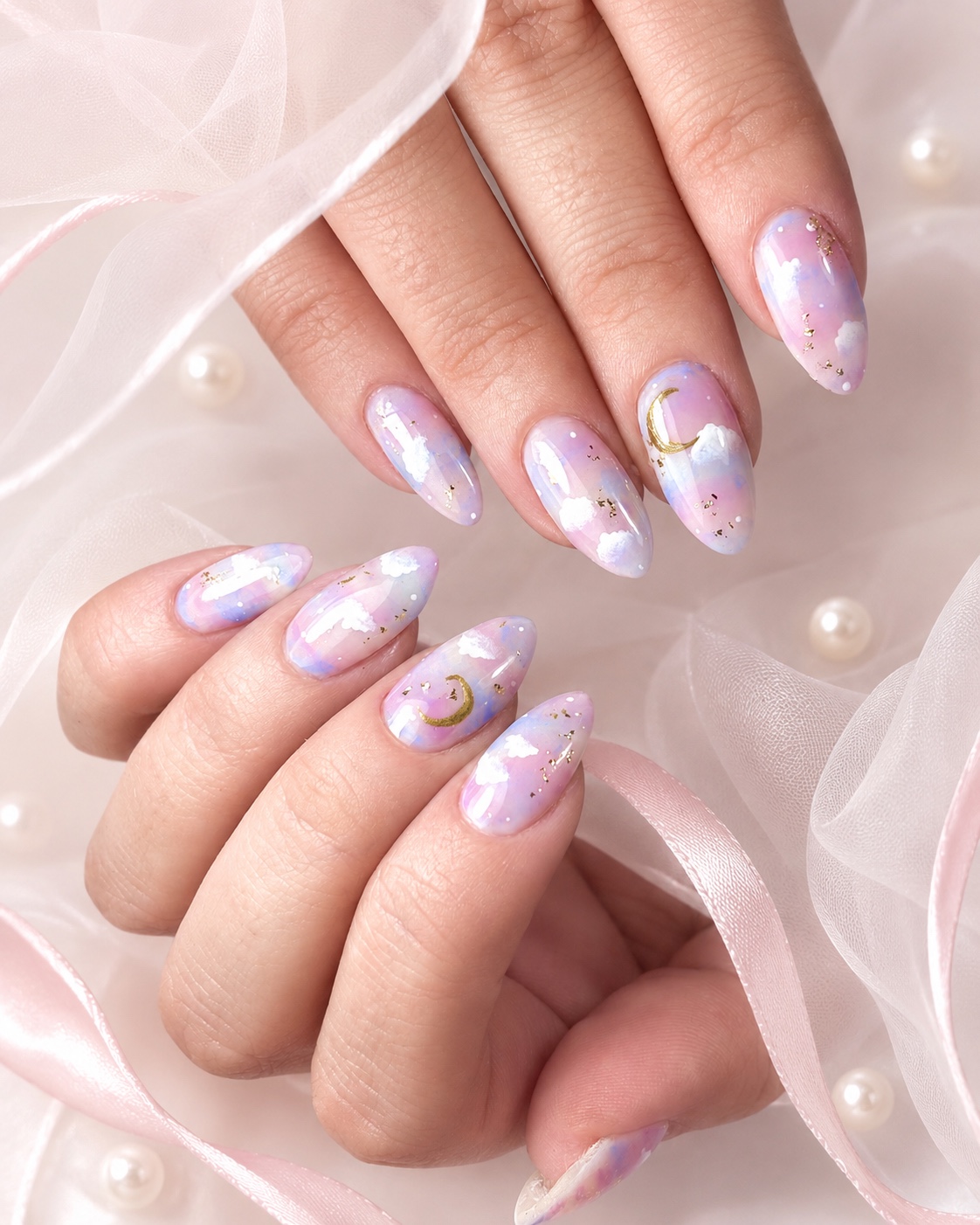 Cielo pastel, trabajo de Kapping Gel realizado en Kuky Chic